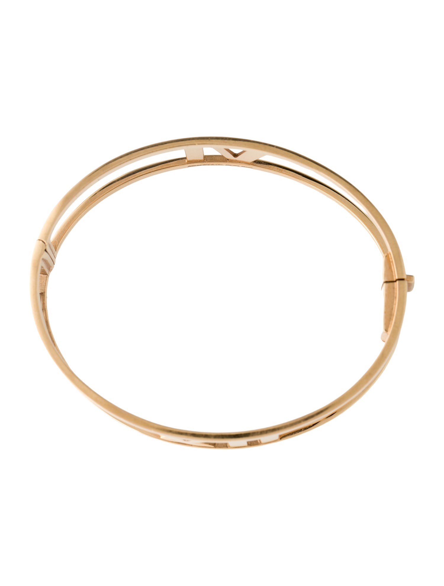 Tiffany & Co. 18K Atlas Open Hinged Bangle
